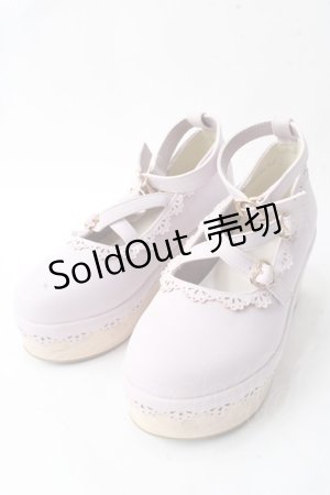 画像: axes femme kawaii / スカラップ木底シューズ M ピンク Y-25-09-05-019-AX-SH-SZ-ZY