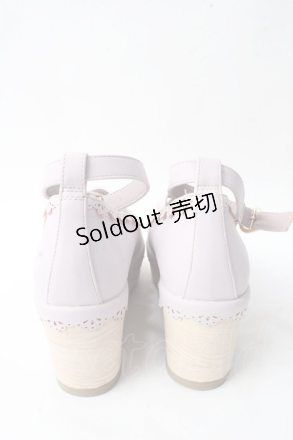 画像3: axes femme kawaii / スカラップ木底シューズ M ピンク Y-25-09-05-019-AX-SH-SZ-ZY (3)