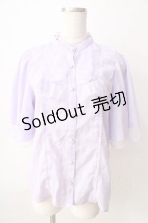 画像: axes femme kawaii / チュールフリルブラウス  ラベンダー Y-25-09-05-024-AX-BL-SZ-ZY