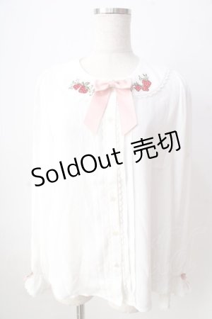 画像: axes femme kawaii / ベリーズピクニックブラウス  白 Y-25-09-05-027-AX-BL-SZ-ZY