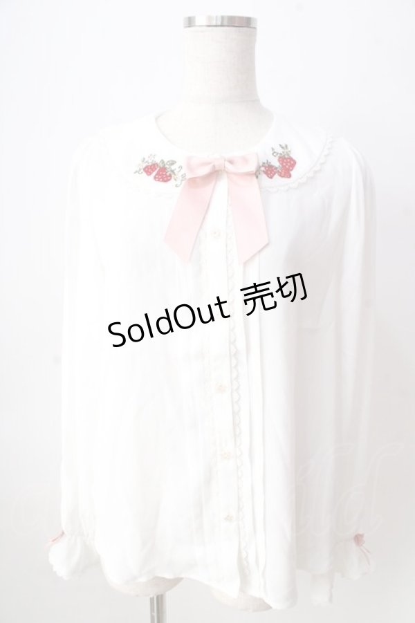 画像1: axes femme kawaii / ベリーズピクニックブラウス  白 Y-25-09-05-027-AX-BL-SZ-ZY (1)