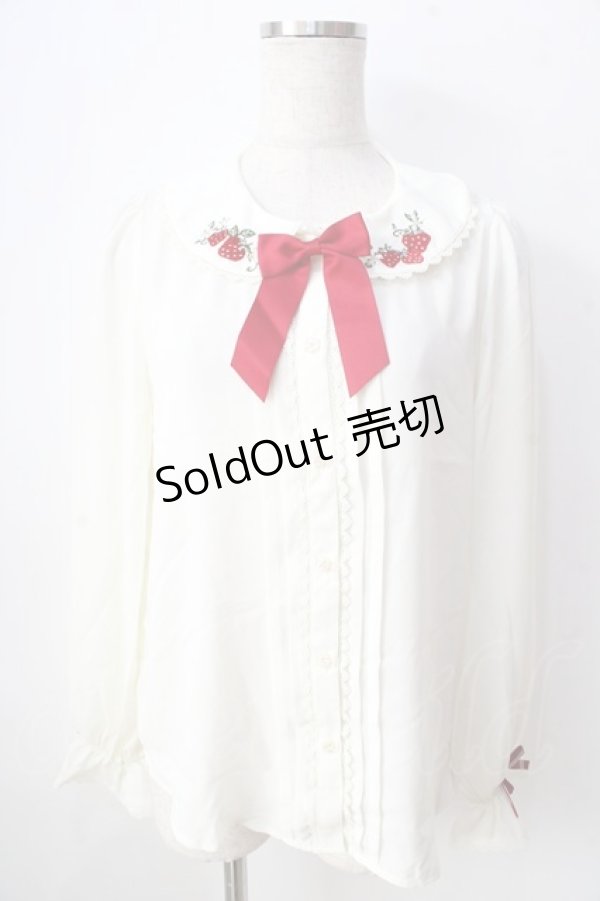 画像1: axes femme kawaii / ベリーズピクニックブラウス  生成り Y-25-09-05-028-AX-BL-SZ-ZY (1)