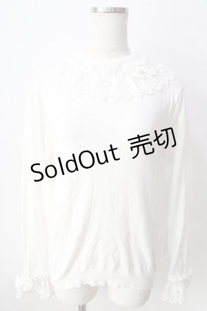 画像: axes femme kawaii / レーシーフリルニットプル  オフ Y-25-09-05-031-AX-TO-SZ-ZY
