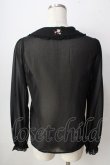 画像2: axes femme POETIQUE / 襟刺繍シアーブラウス  黒 Y-25-09-05-032-AX-BL-SZ-ZY (2)