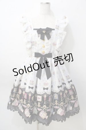 画像: Angelic Pretty / Rose Tea Gardenジャンパースカート  黒 Y-25-09-07-033-AP-OP-SZ-ZY