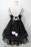 画像2: Angelic Pretty / Lovelyオーガンジージャンパースカート  黒×ピンク Y-25-09-07-035-AP-OP-SZ-ZY (2)