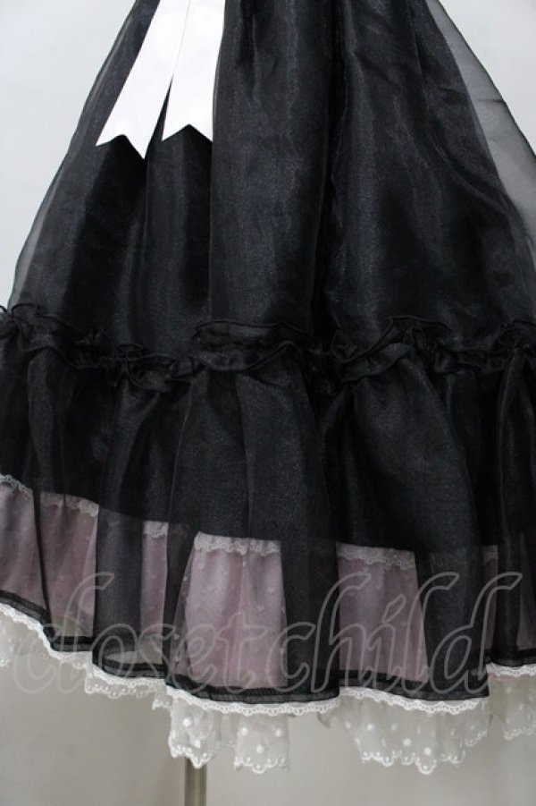 画像4: Angelic Pretty / Lovelyオーガンジージャンパースカート  黒×ピンク Y-25-09-07-035-AP-OP-SZ-ZY (4)