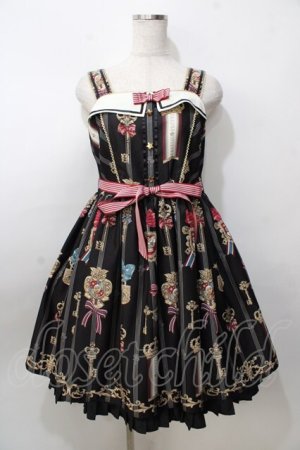 画像: Angelic Pretty / British Keysジャンパースカート  黒 Y-25-09-07-037-AP-OP-SZ-ZY