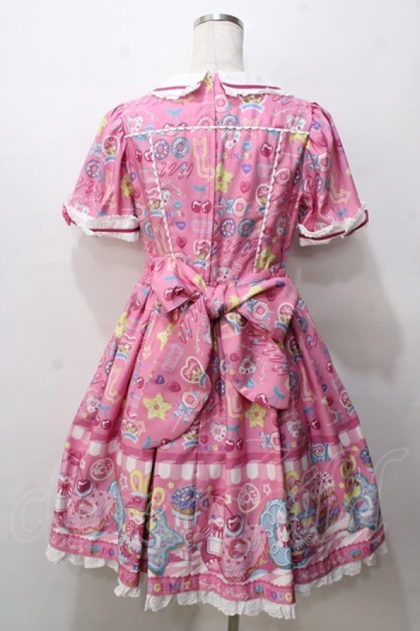 画像2: Angelic Pretty / Toy's Donut Dinerワンピース  ピンク Y-25-09-07-041-AP-OP-SZ-ZY (2)