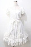 画像1: Pina sweetcollection / シフォンオーバースカートワンピース  白 Y-25-09-07-052-LO-OP-SZ-ZY (1)