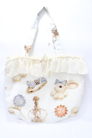 画像: Leur Getter / Rabbit Pearl トートバッグ  アイボリー Y-25-09-07-012-LU-BG-SZ-ZY