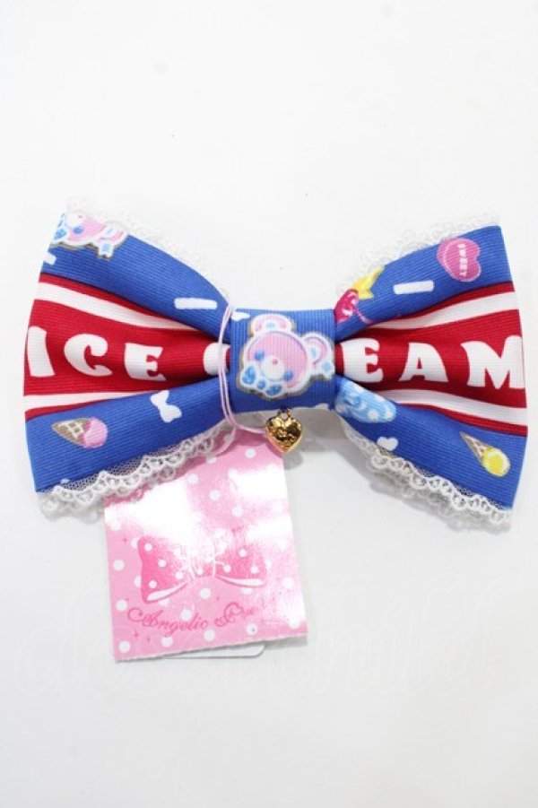 画像1: Angelic Pretty / Ice Cream Parlorバレッタ  青 Y-25-09-07-002-AP-AC-SZ-ZY (1)