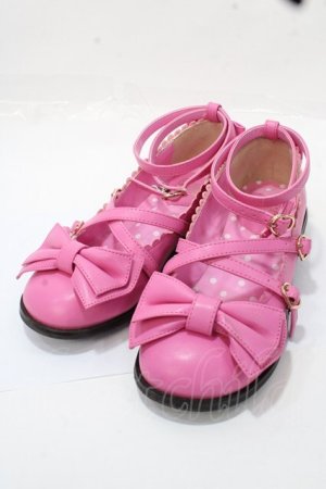 画像: Angelic Pretty / Tea Party Shoes S ダークピンク Y-25-09-07-026-AP-SH-SZ-ZY