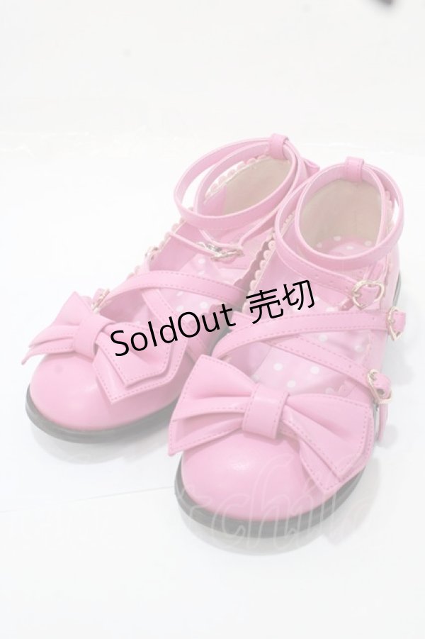 画像1: Angelic Pretty / Tea Party Shoes S ダークピンク Y-25-09-07-026-AP-SH-SZ-ZT0131U (1)
