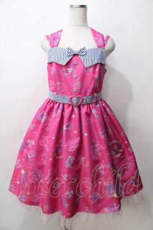 画像: Angelic Pretty / Neon Star Diner SpecialジャンパースカートSet  ダークピンク Y-25-09-07-031-AP-OP-SZ-ZY