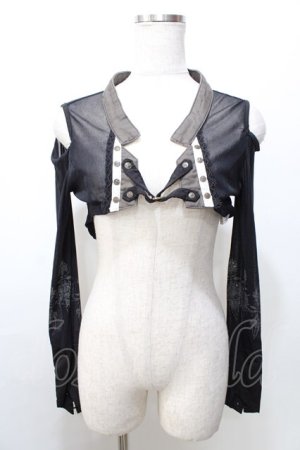 画像: Rozen Kavalier / 肩出しメッシュチュールシュラグボレロ  黒 Y-25-09-11-005-OO-TO-SZ-ZY