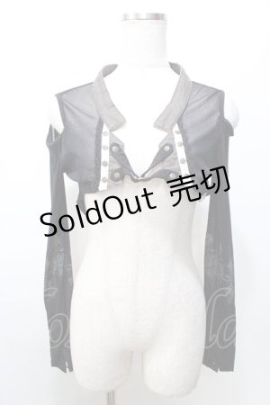 画像: Rozen Kavalier / 肩出しメッシュチュールシュラグボレロ  黒 Y-25-09-11-005-OO-TO-SZ-ZY