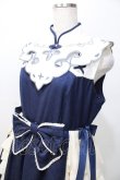 画像3: Doll Paradise / 燕刺繍中華ワンピース 1 紺 Y-25-09-11-039-LO-OP-SZ-ZY (3)