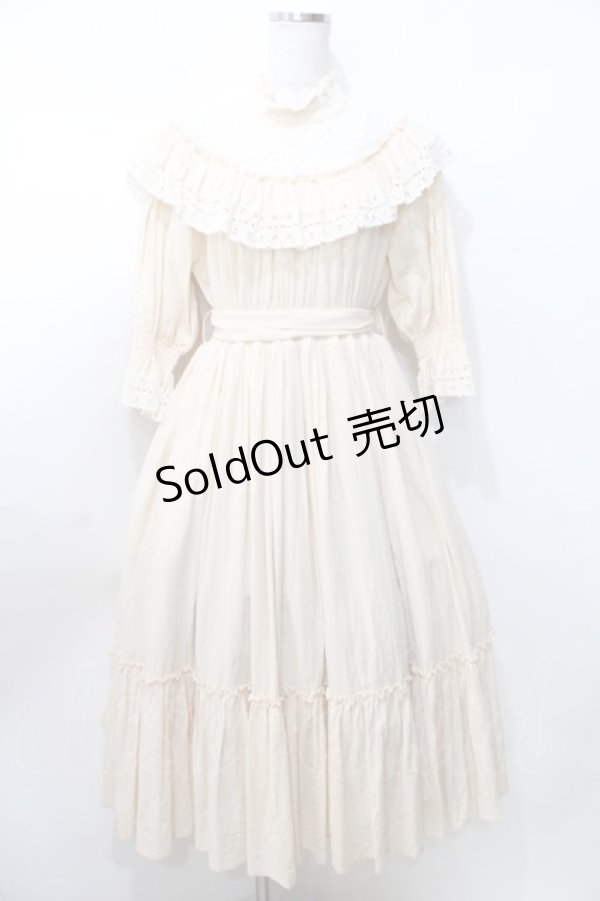 画像1: Sheglit / 紫陽花のレースドレス M アイボリー Y-25-09-11-045-EL-OP-SZ-ZY (1)