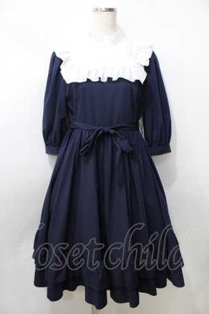 画像: Sheglit / "Harriet"パフワンピース M ネイビー Y-25-09-11-046-EL-OP-SZ-ZY