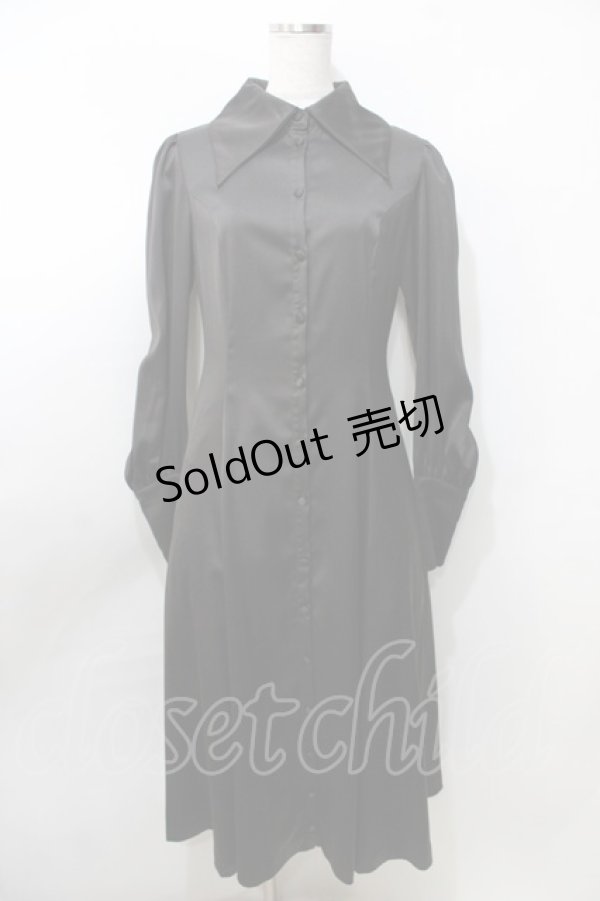 画像1: ATELIER PIERROT / “Narcissus” ロングワンピース  黒 Y-25-09-11-050-EL-OP-SZ-ZY (1)