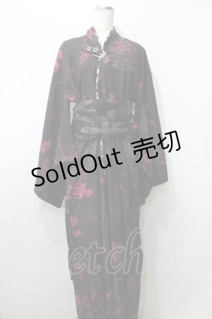 画像: h.ANARCHY / 髑髏pt浴衣  黒 Y-25-09-11-051-HN-OP-SZ-ZY