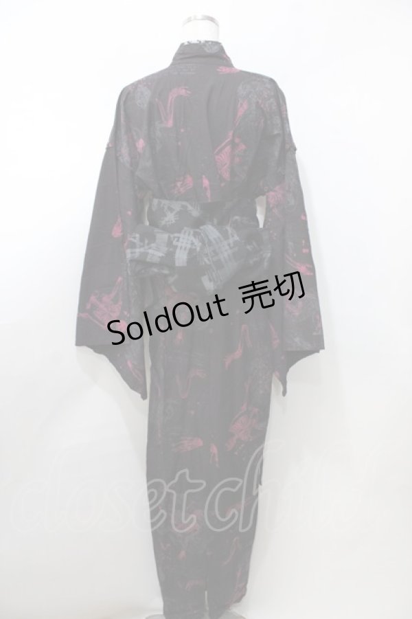 画像2: h.ANARCHY / 髑髏pt浴衣  黒 Y-25-09-11-051-HN-OP-SZ-ZY (2)