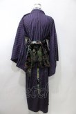 画像2: ALGONQUINS / ストライプ浴衣セット  紫 Y-25-09-11-052-AL-OP-SZ-ZY (2)