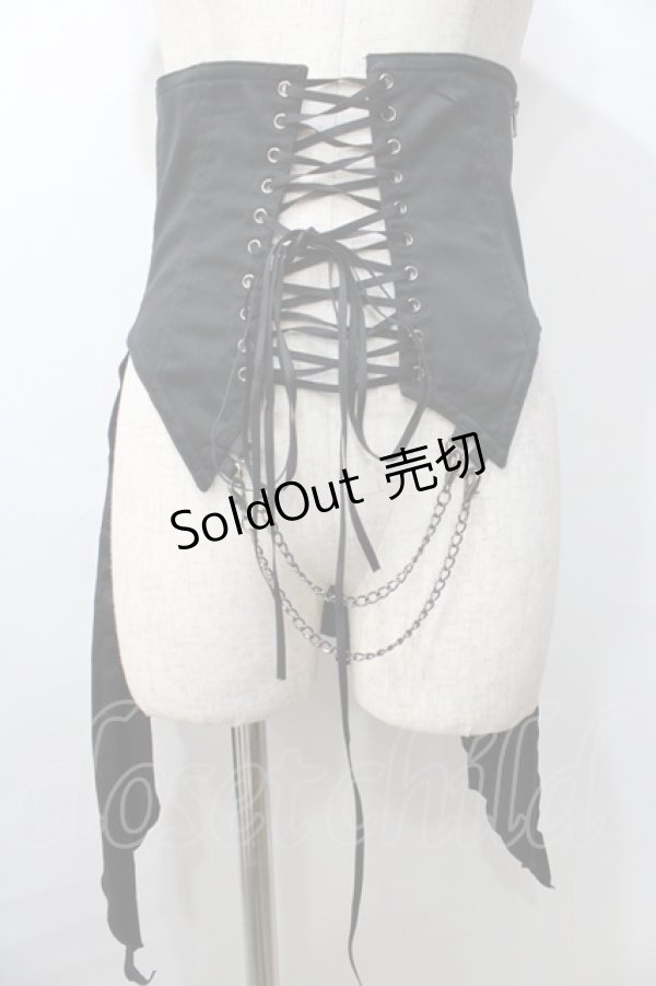 画像1: BPN / チェーン変形コルセット  黒 Y-25-09-11-055-GO-ZA-SZ-ZY (1)