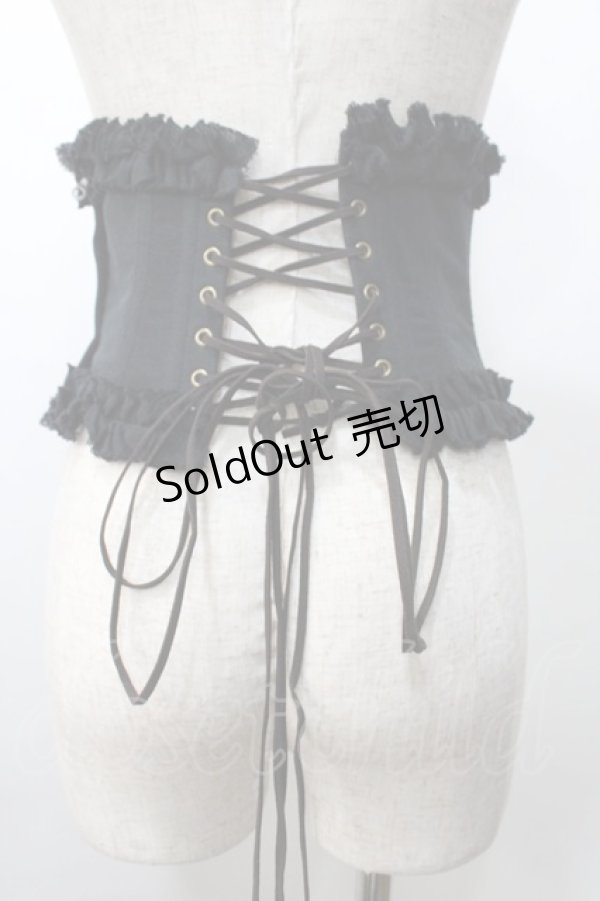 画像2: ATELIER PIERROT / Decay Gauze Corset  黒 Y-25-09-11-057-EL-TO-AS-ZY (2)