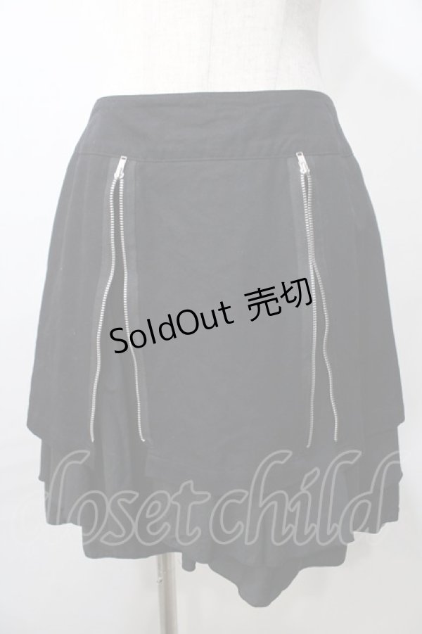 画像1: PEACE NOW / ジップデザインスカート  黒 Y-25-09-11-060-PU-SK-SZ-ZY (1)