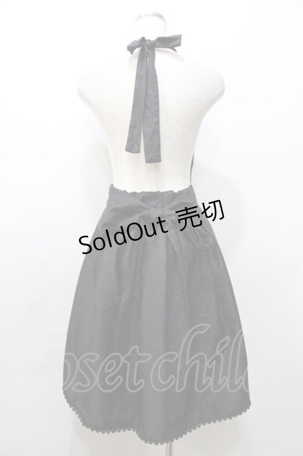 画像2: MR corset / ジャガードホルタースカート  黒 Y-25-09-11-061-PU-SK-SZ-ZY (2)
