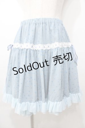 画像: PEACE NOW / スターフロッキースカート M サックス Y-25-09-11-065-PU-SK-SZ-ZY