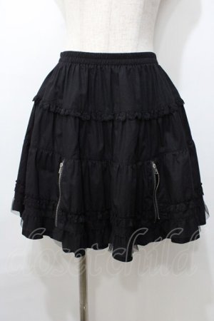 画像: PUTUMAYO / 裾Zipスカート  黒 Y-25-09-11-066-PT-SK-SZ-ZY