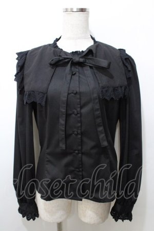 画像: Sheglit / Aliciaレースブラウス  黒 Y-25-09-11-008-EL-BL-SZ-ZY