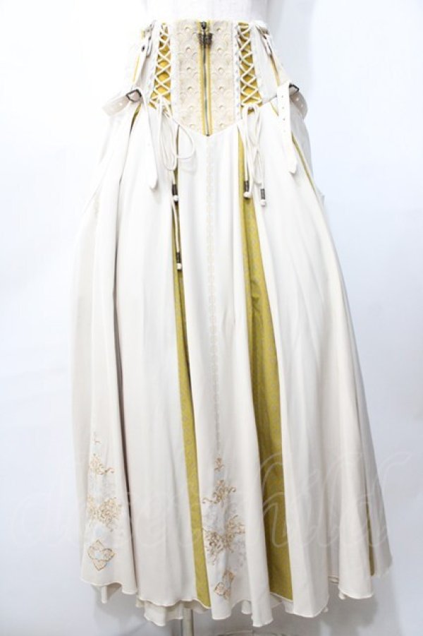 画像1: Ozz oneste / 蝶舞秋園袴スカート  イエロー Y-25-09-11-072-OO-PA-SZ-ZY (1)