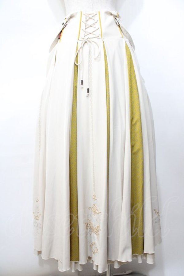 画像2: Ozz oneste / 蝶舞秋園袴スカート  イエロー Y-25-09-11-072-OO-PA-SZ-ZY (2)