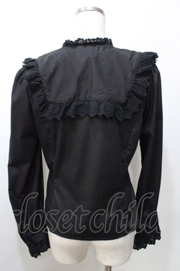 画像2: Sheglit / Aliciaレースブラウス  黒 Y-25-09-11-008-EL-BL-SZ-ZY (2)