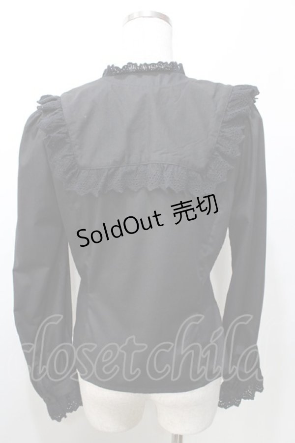 画像2: Sheglit / Aliciaレースブラウス  黒 Y-25-09-11-008-EL-BL-SZ-ZY (2)