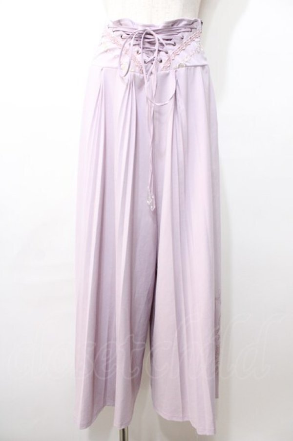 画像1: Rozen Kavalier / プリーツ袴ワイドパンツ  ピンク Y-25-09-11-075-OO-PA-SZ-ZY (1)