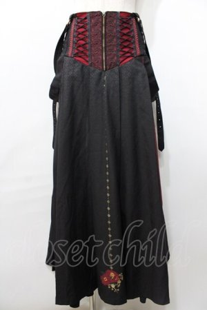 画像: Ozz oneste / 舞華咲ロングプリーツスカート  黒 Y-25-09-11-081-OO-SK-SZ-ZY
