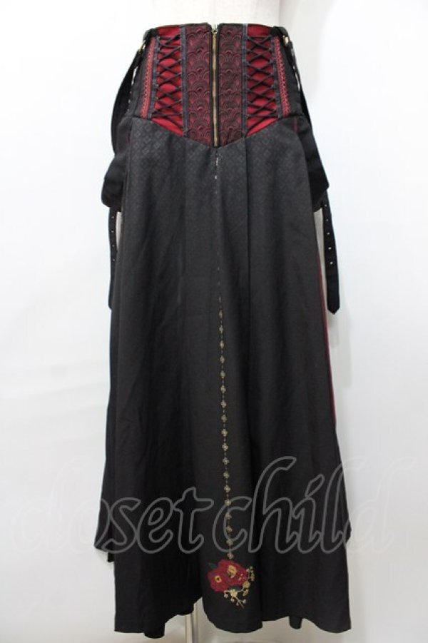 画像1: Ozz oneste / 舞華咲ロングプリーツスカート  黒 Y-25-09-11-081-OO-SK-SZ-ZY (1)