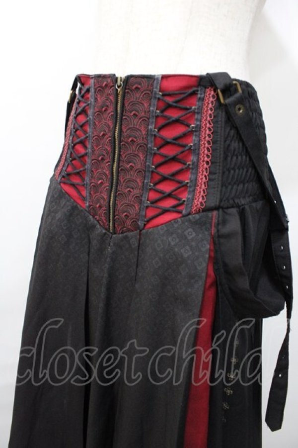 画像3: Ozz oneste / 舞華咲ロングプリーツスカート  黒 Y-25-09-11-081-OO-SK-SZ-ZY (3)