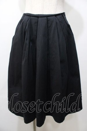 画像: Victorian maiden / タックスカート  黒 Y-25-09-11-089-CL-SK-SZ-ZY