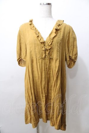 画像: Franche Lippee / チュニックブラウス  マスタード Y-25-09-11-015-LO-BL-SZ-ZY