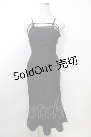 画像: Melt the lady / キャスコードドレス F ブラック Y-25-09-11-020-PU-OP-SZ-ZY