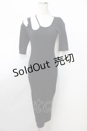 画像: Melt the lady / オープンネックドレス F ブラック Y-25-09-11-021-PU-OP-SZ-ZY