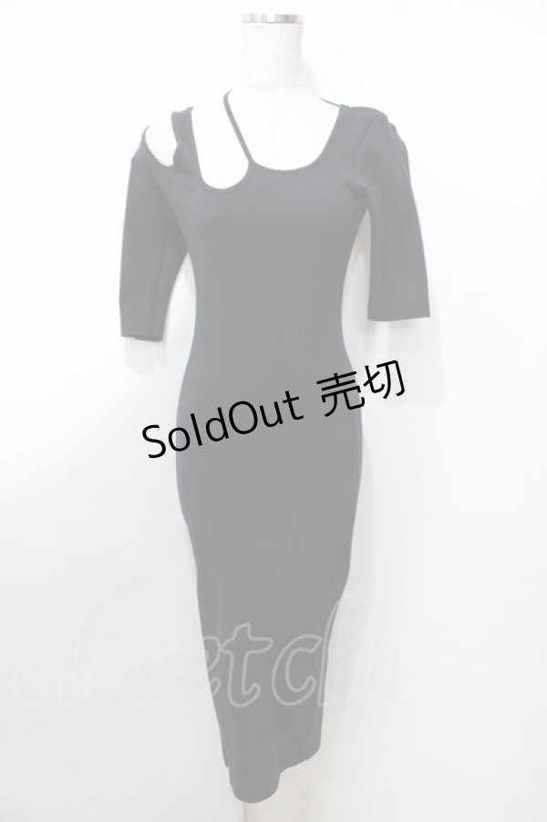 画像1: Melt the lady / オープンネックドレス F ブラック Y-25-09-11-021-PU-OP-SZ-ZY (1)