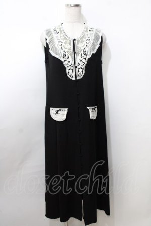 画像: SERAPHIM / モチーフレースのジャンパースカート  黒 Y-25-09-11-022-LO-OP-SZ-ZY