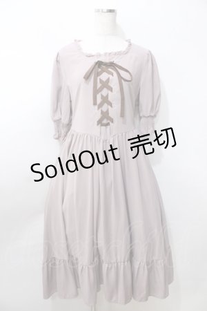 画像: m petit by misako / AMレースアップワンピース L 中桃 Y-25-09-11-025-LO-OP-SZ-ZT105